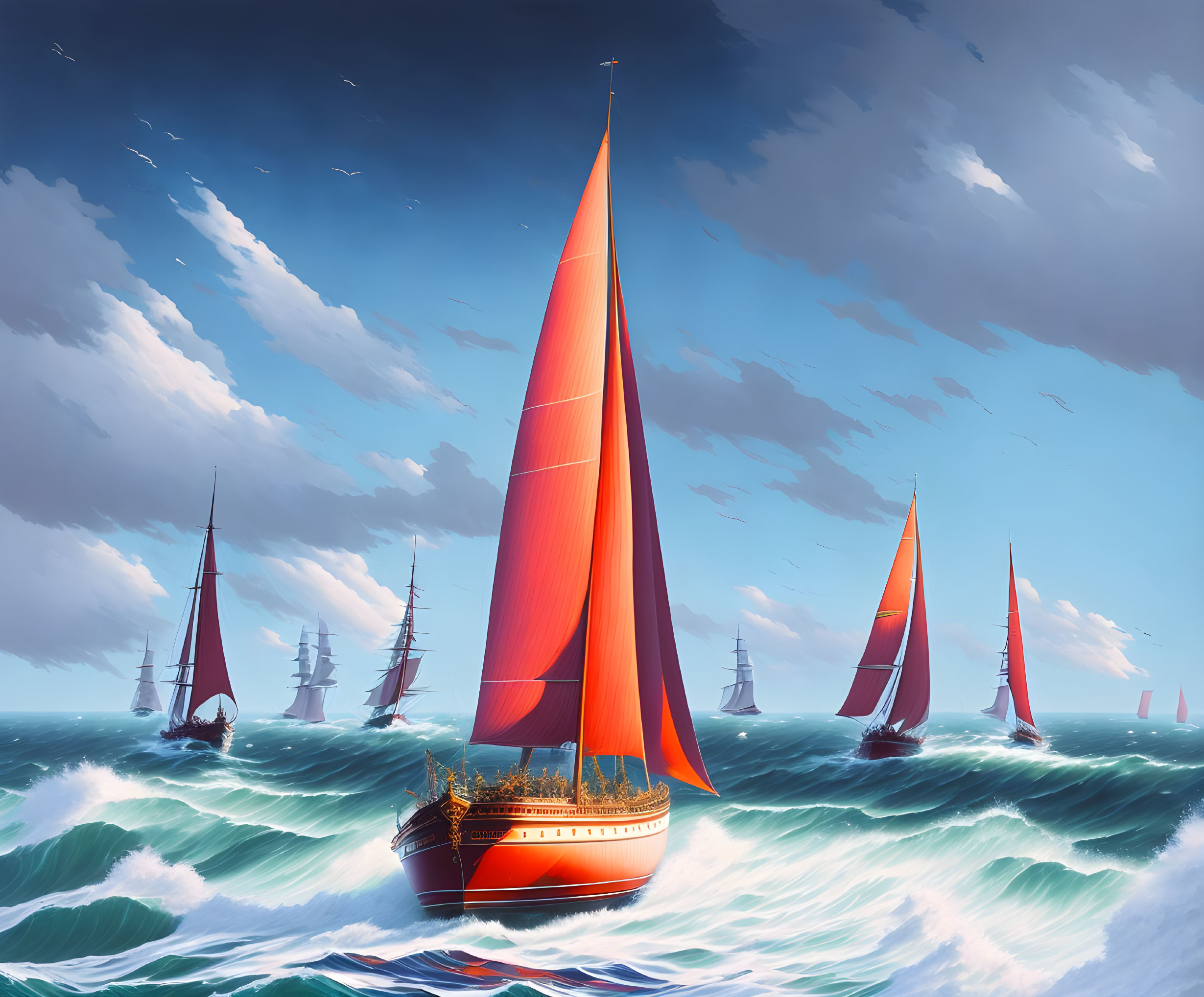 Sailing Through the Crimson Waves