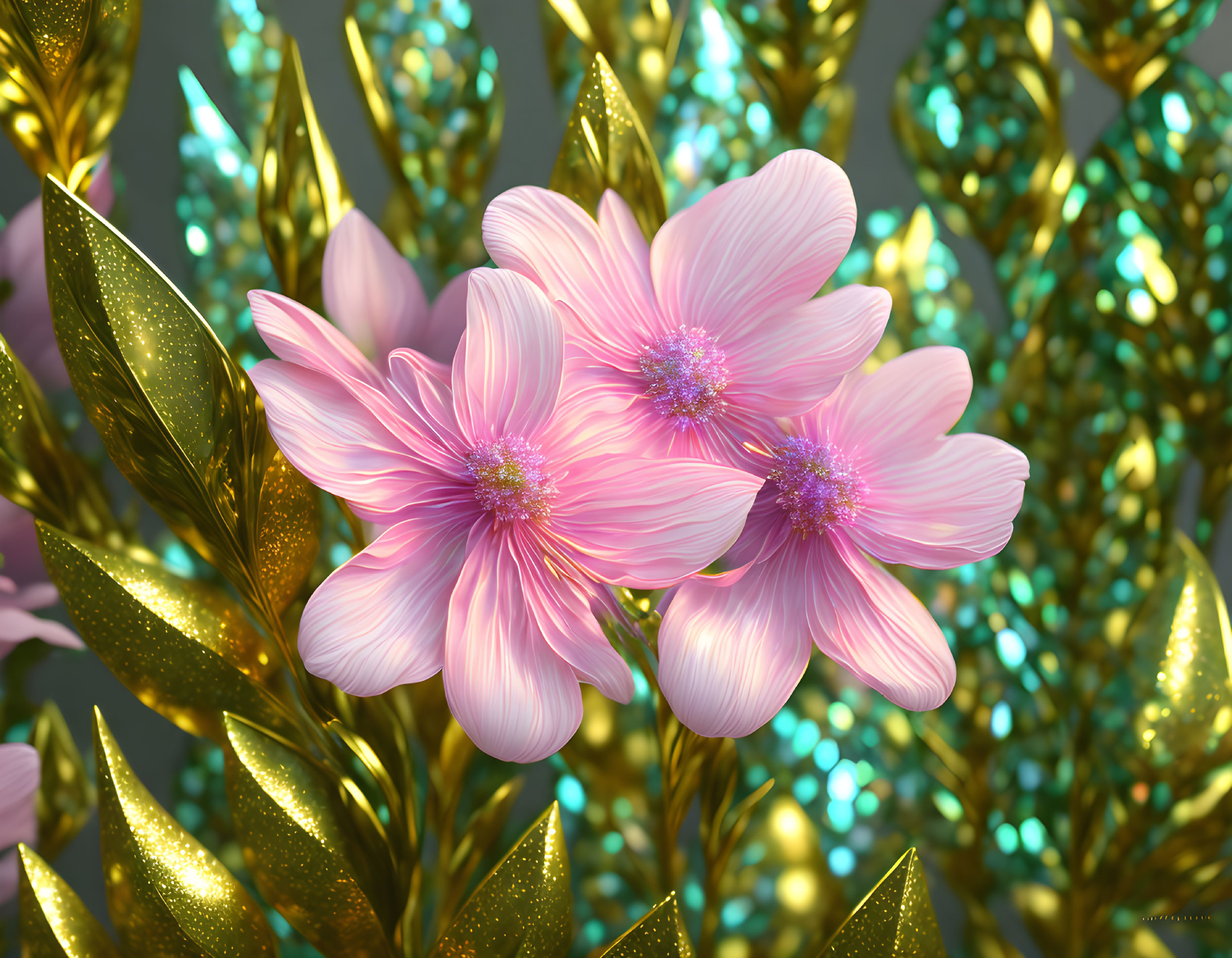 Shimmering Floral Masterpiece