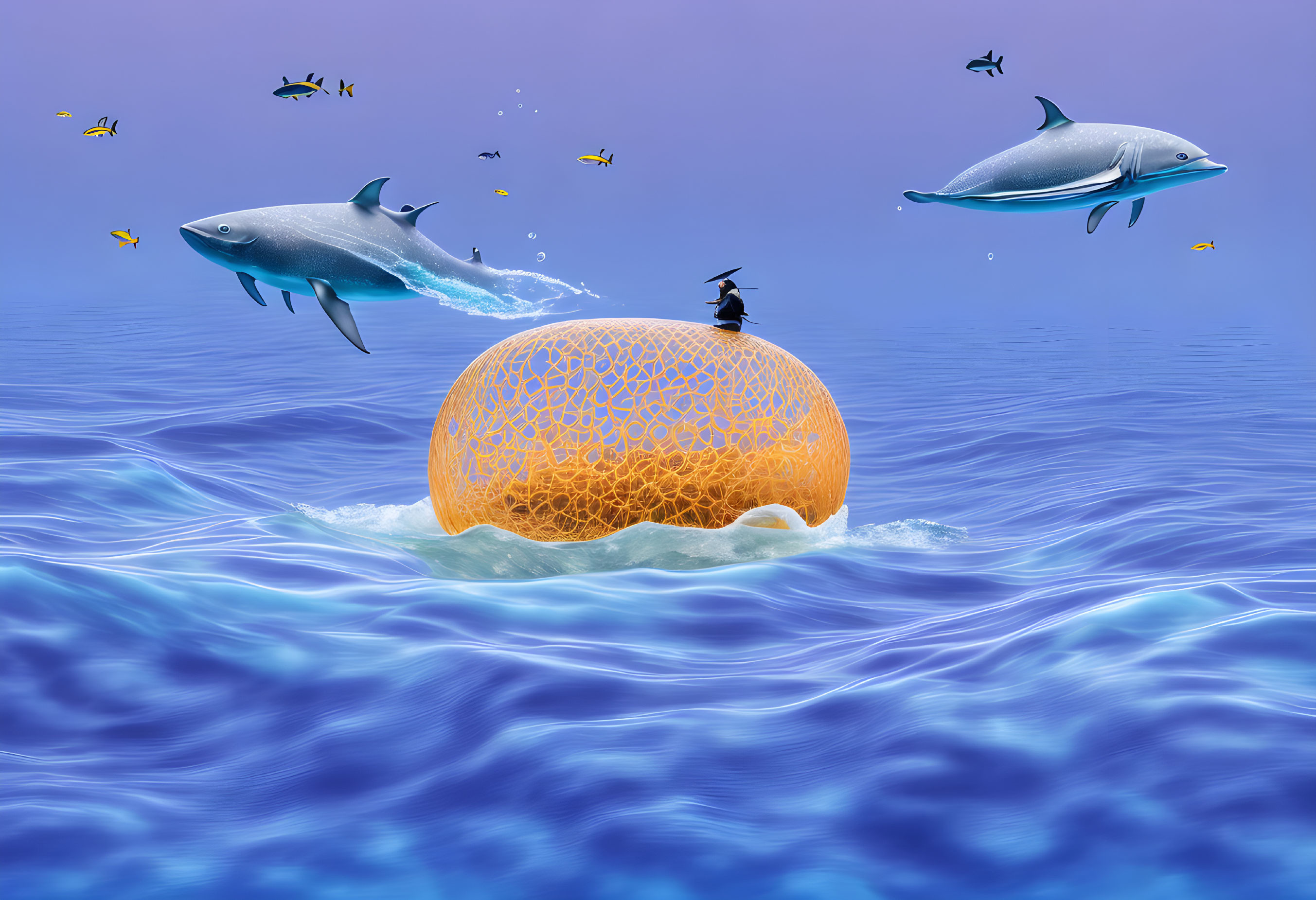 Citrus Serenity: Underwater Delight