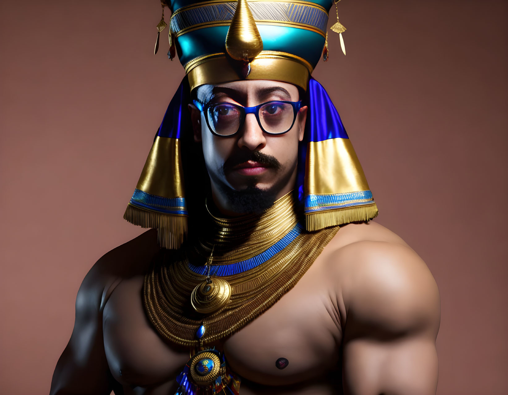 Sam Hyde as an Egyptian Pharoah 
