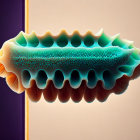 Colorful Surreal Sea Slug Creature on Split Background