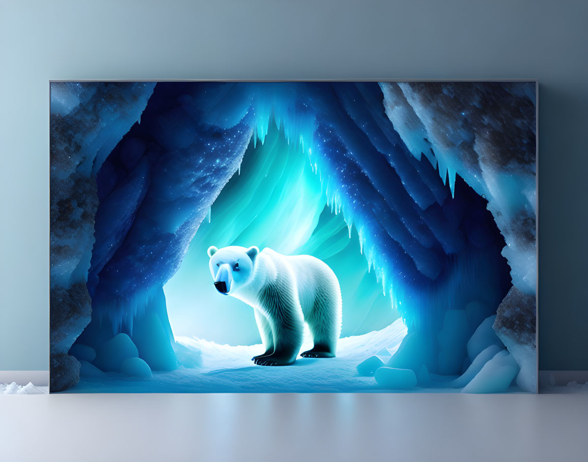 Aurora Borealis, Ice Cave, Polar Bear