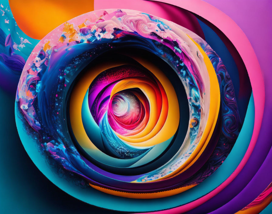 Colorful Spiral Artwork with Mesmerizing Vortex Effect