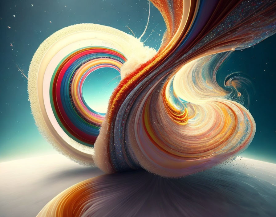 Colorful Abstract Swirl Resembling Cosmic Phenomenon