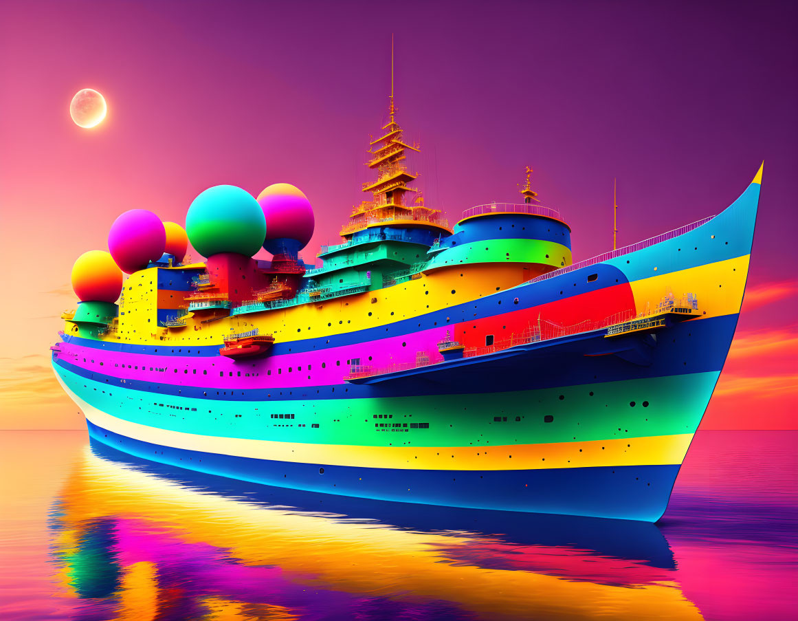 Colorful ship