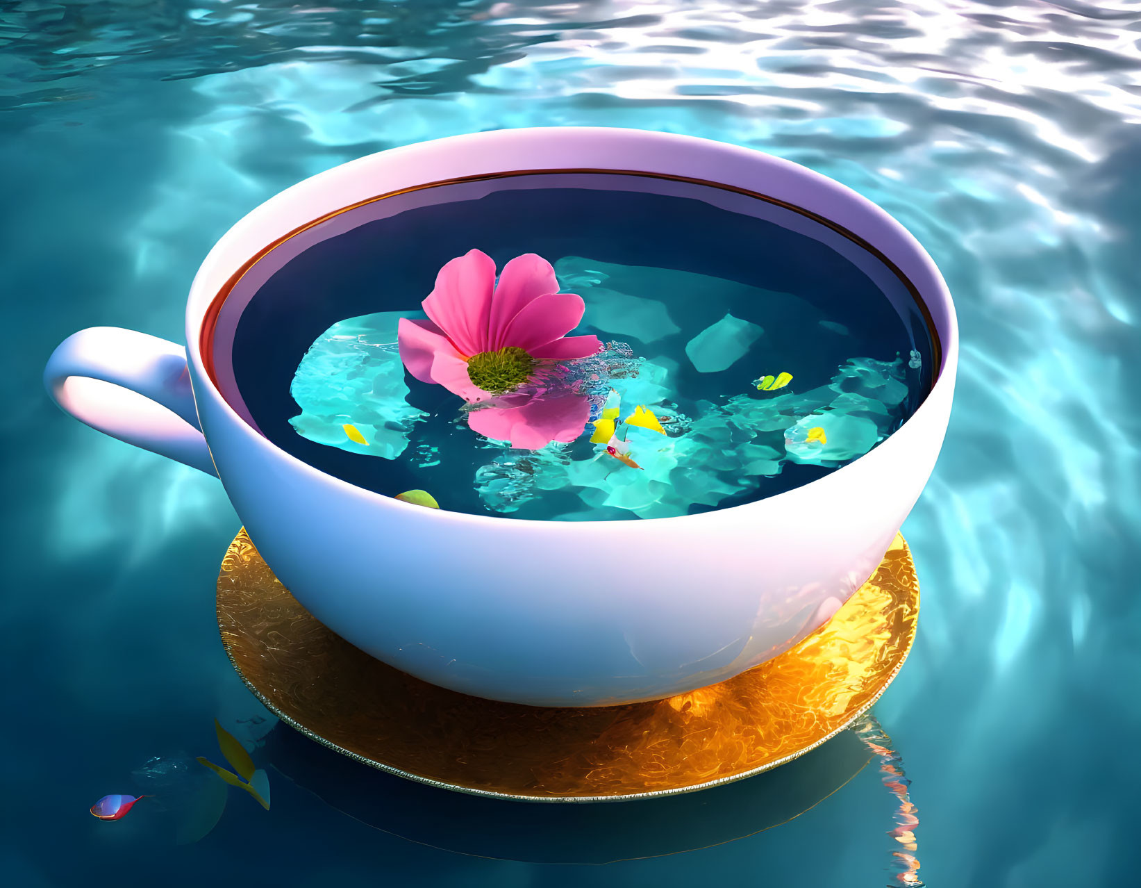 pool in a cup