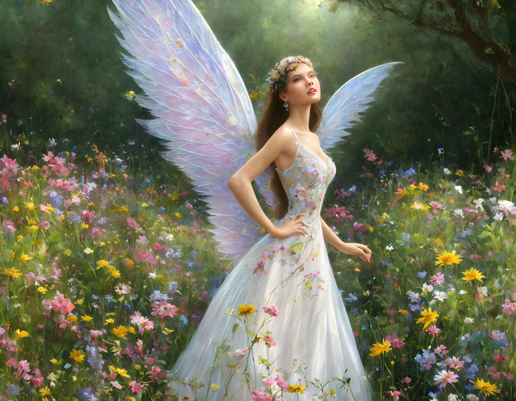 Angel in garden