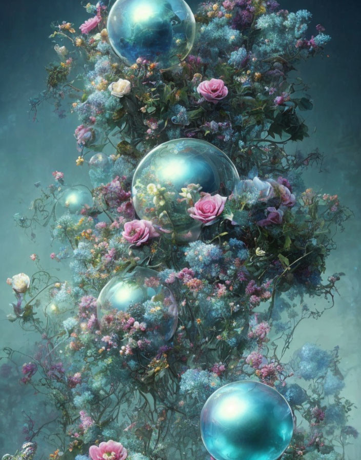 Rose in a Glass Orb 5