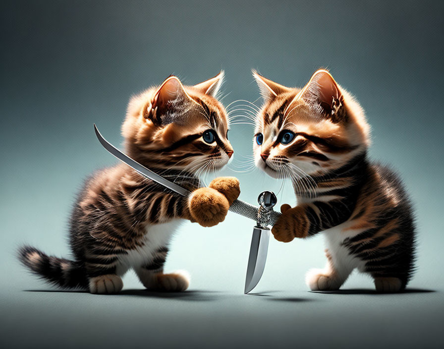 Swordfighting kittens