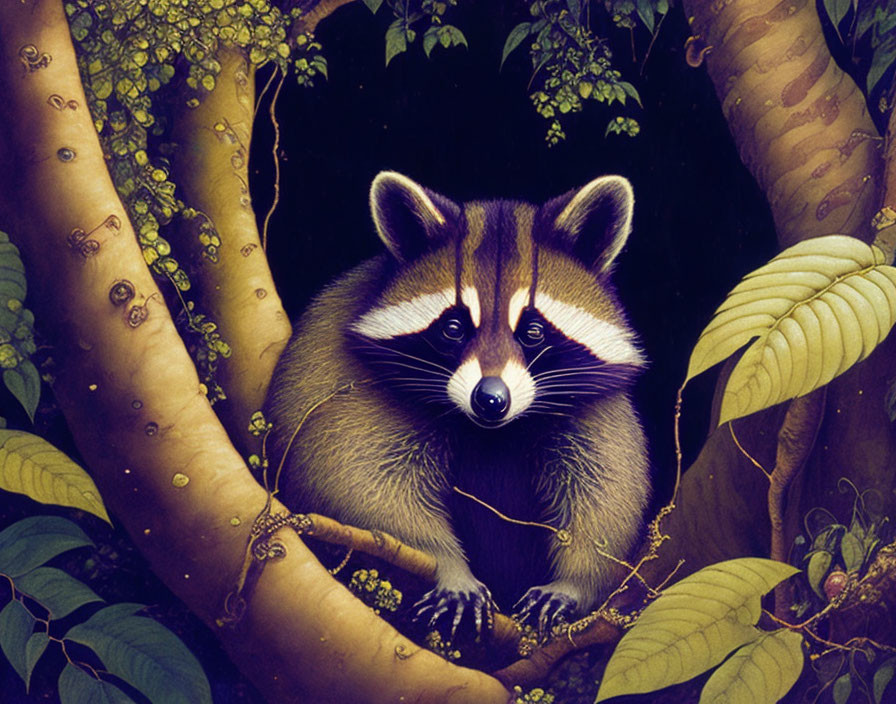 A racoon in jungle