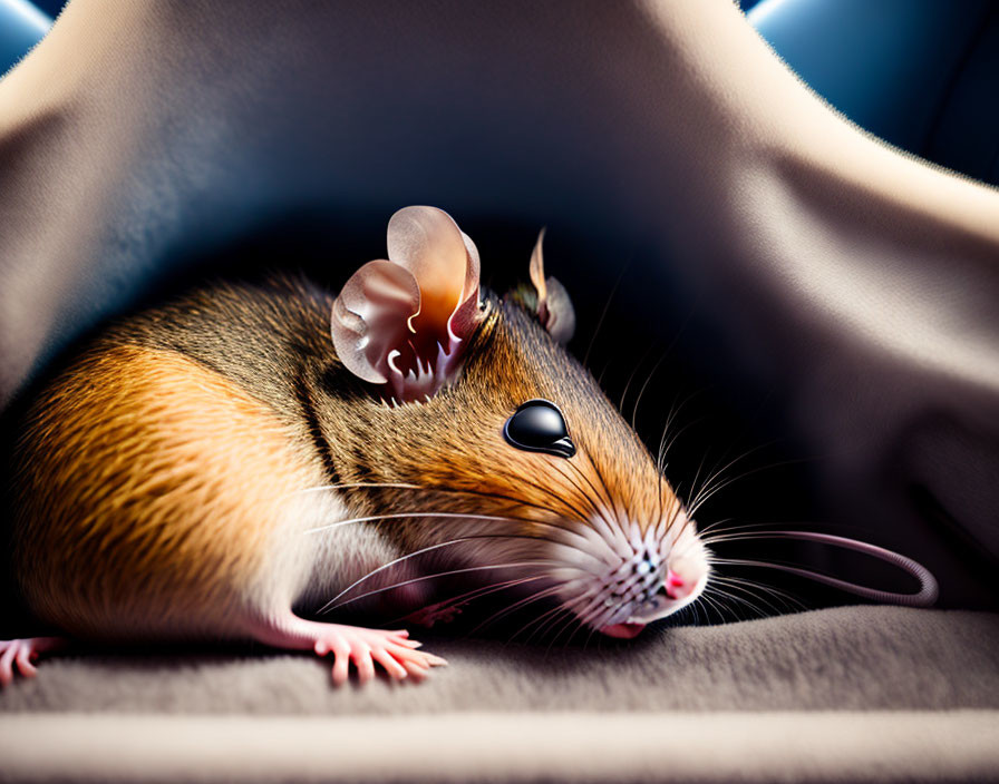 Mouse with Human-Like Ears in Scientific Research