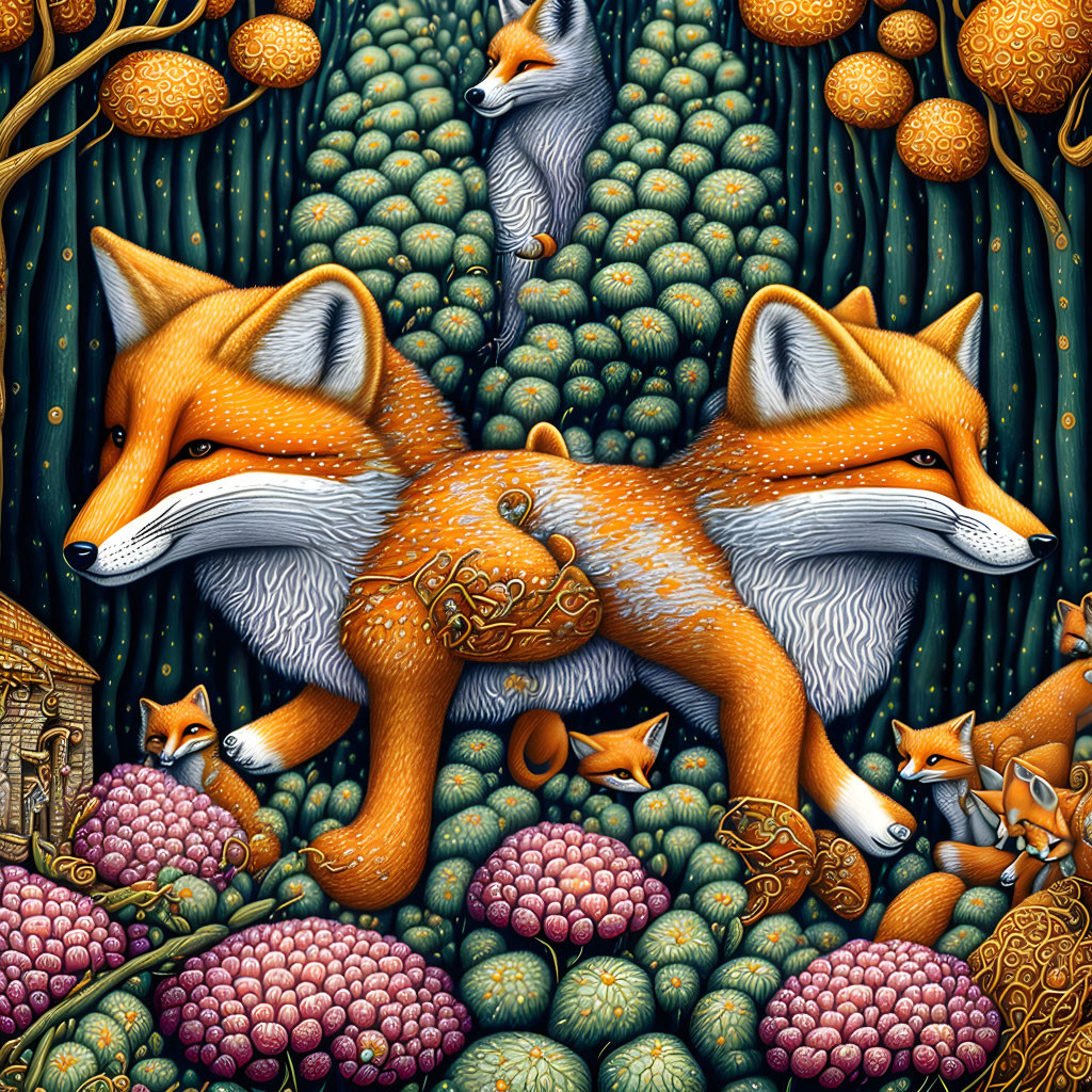 Foxes play
