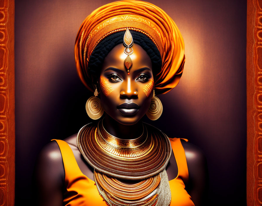 Young African Queen, head of a Nation