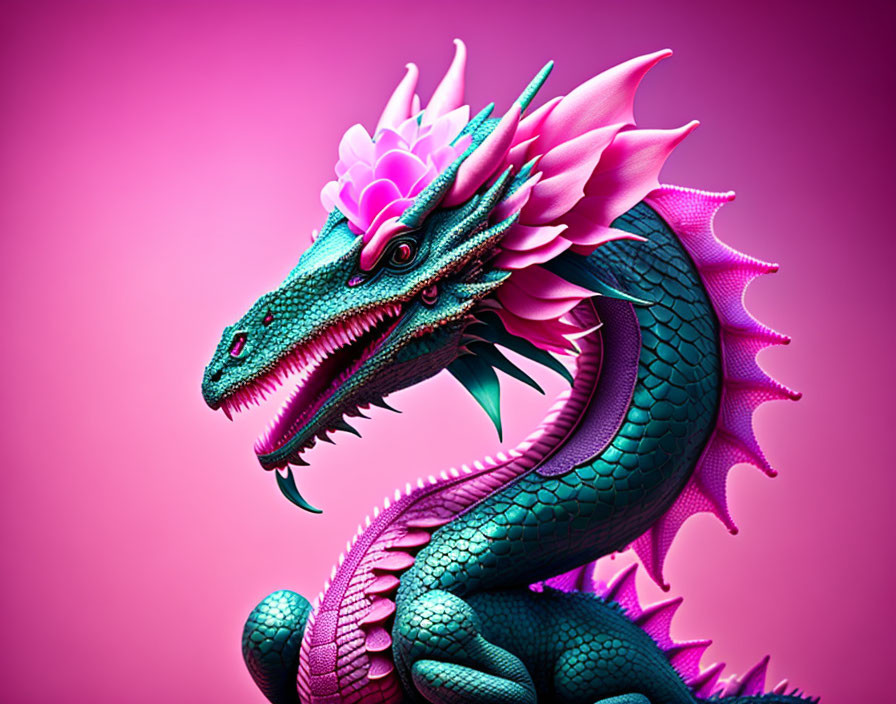 The dragon of pink 