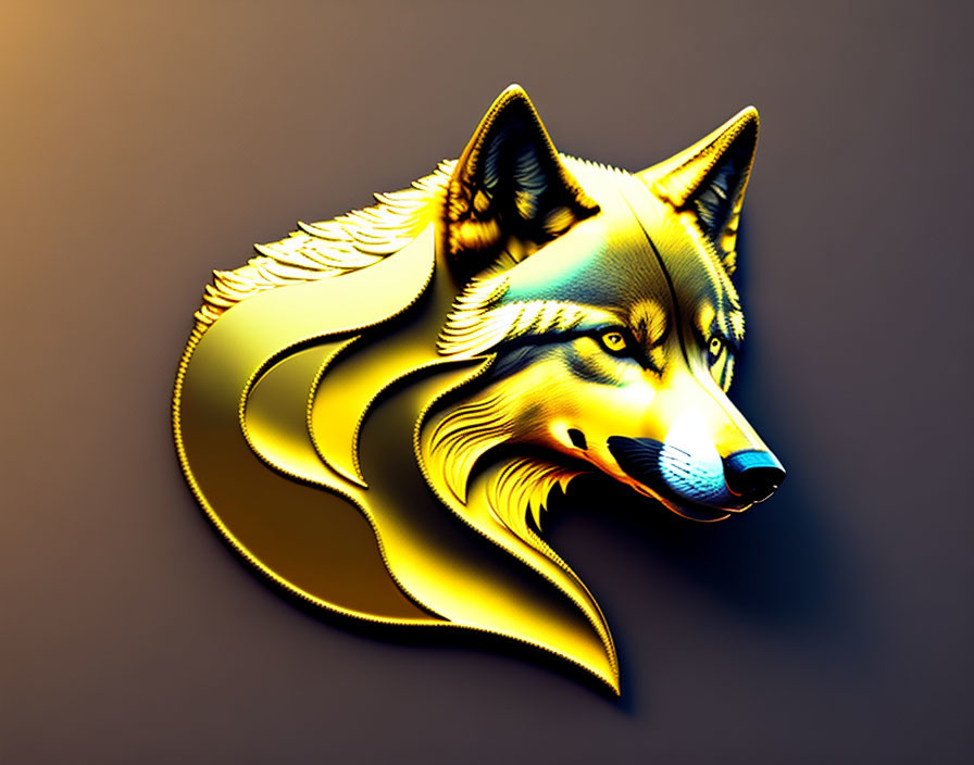 logo, wolf