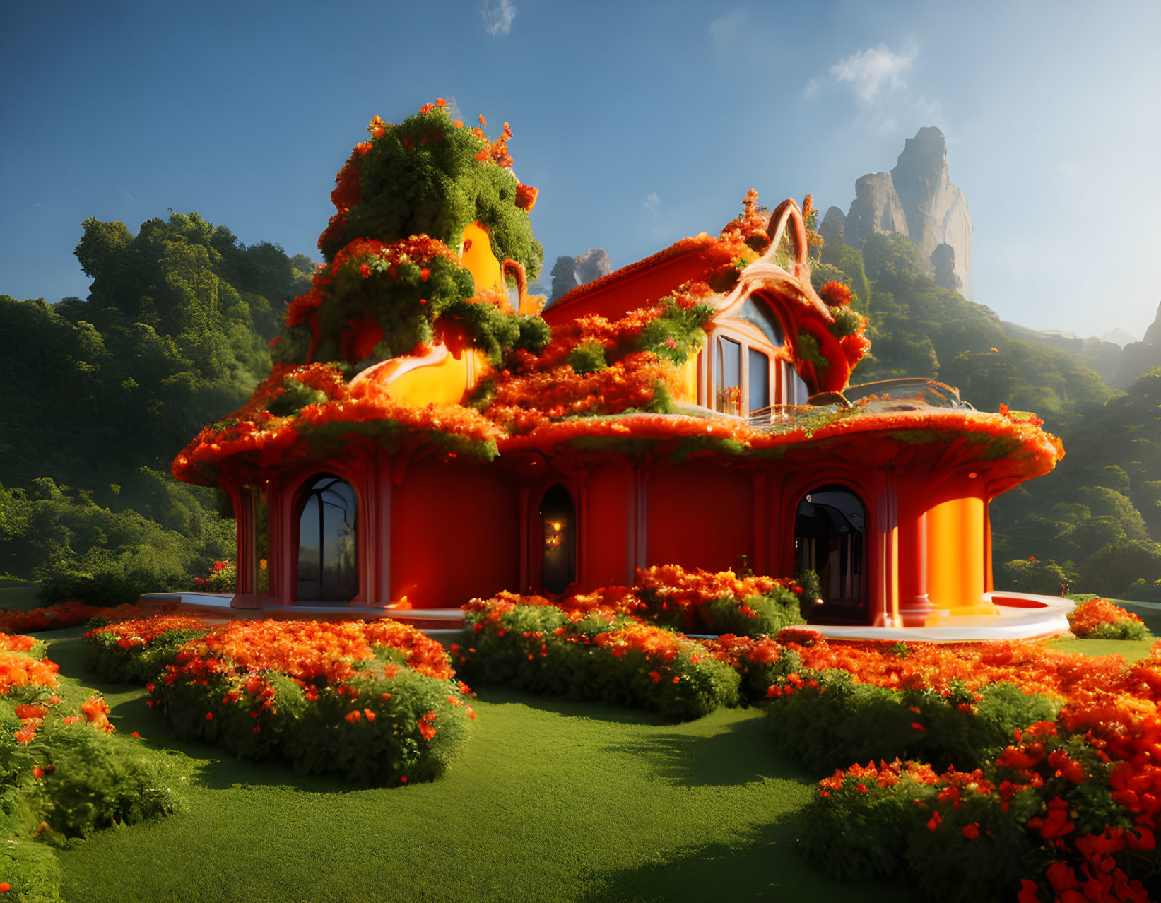  A orange fruit house
