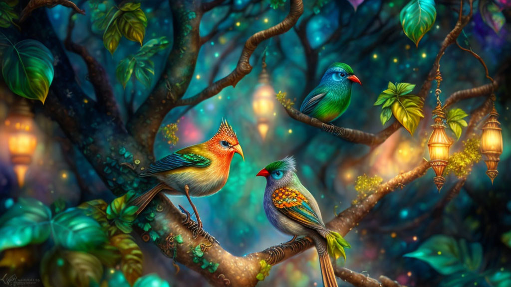 Fantasy birds 
