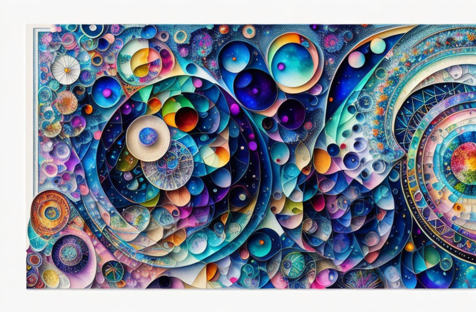Colorful Abstract Artwork with Intricate Patterns and Textures
