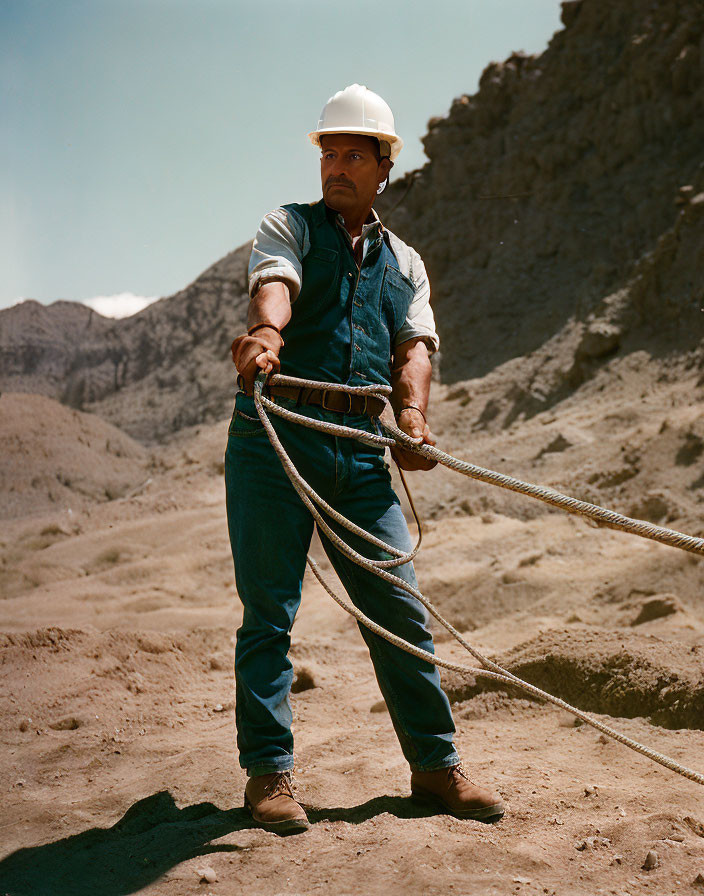 builder and rope