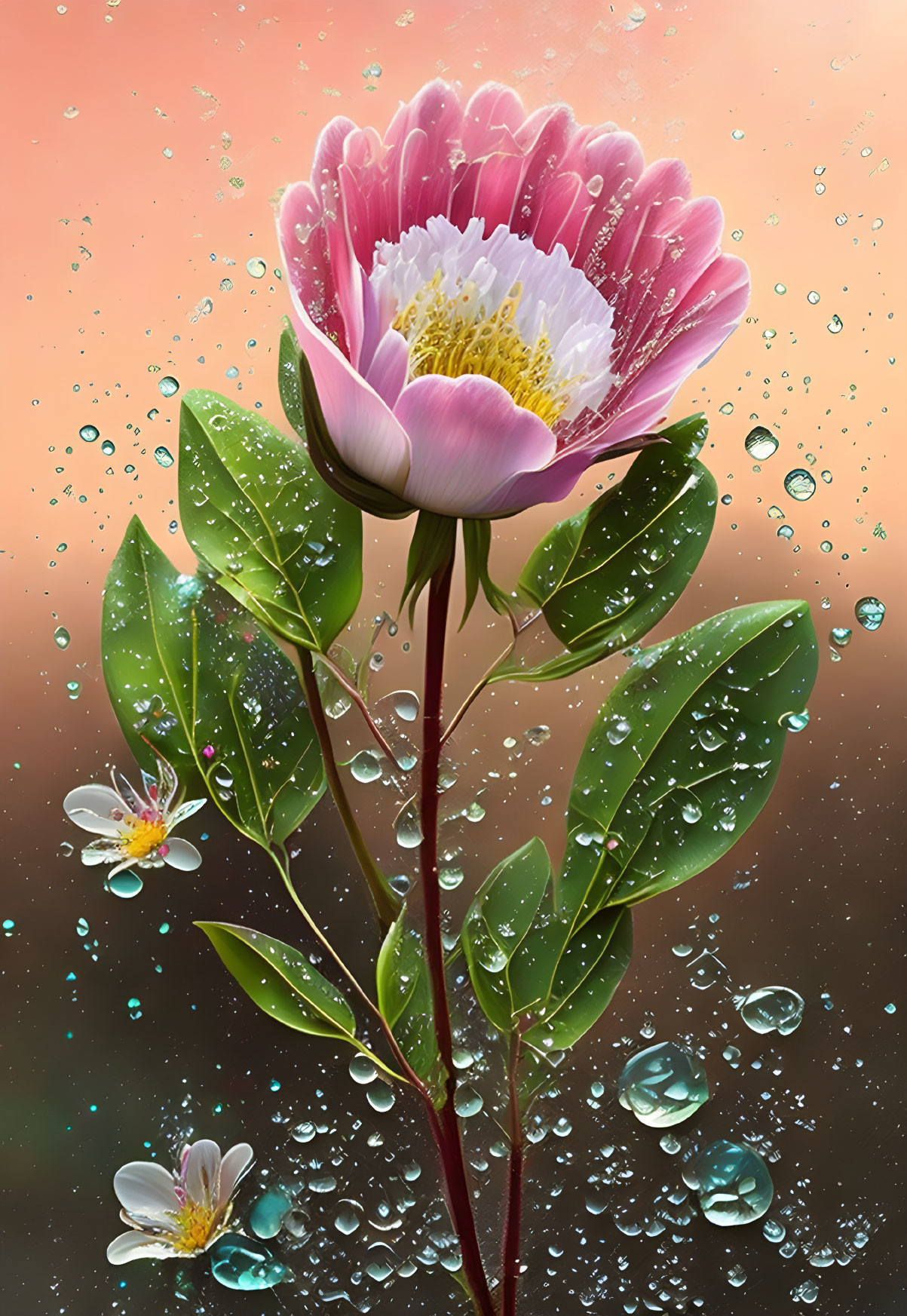 fiore bagnato dalla pioggia