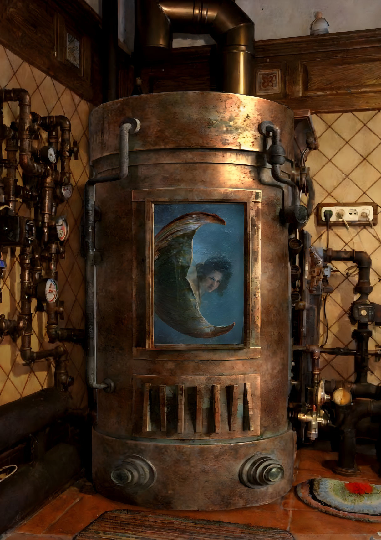 Steampunk Mermaid Containment