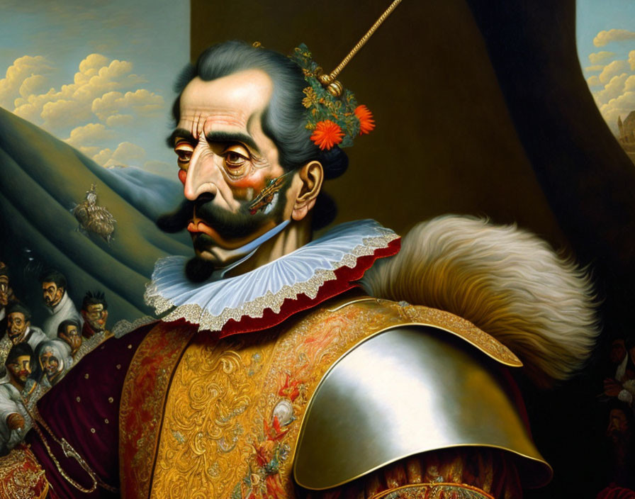 Miguel de Cervantes, painted by El Bosco.
