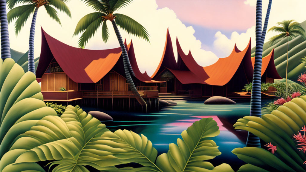 Polynesian house- O-Keefe style