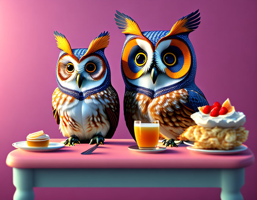Owls and french breakfast 