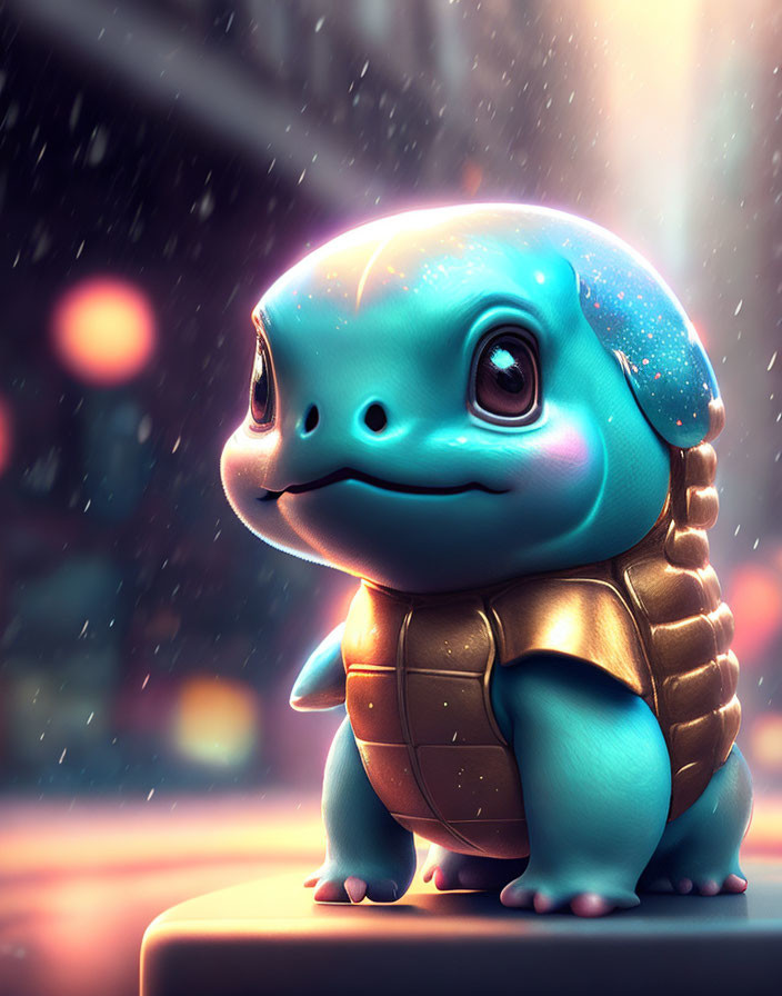 Squirtle down the rain