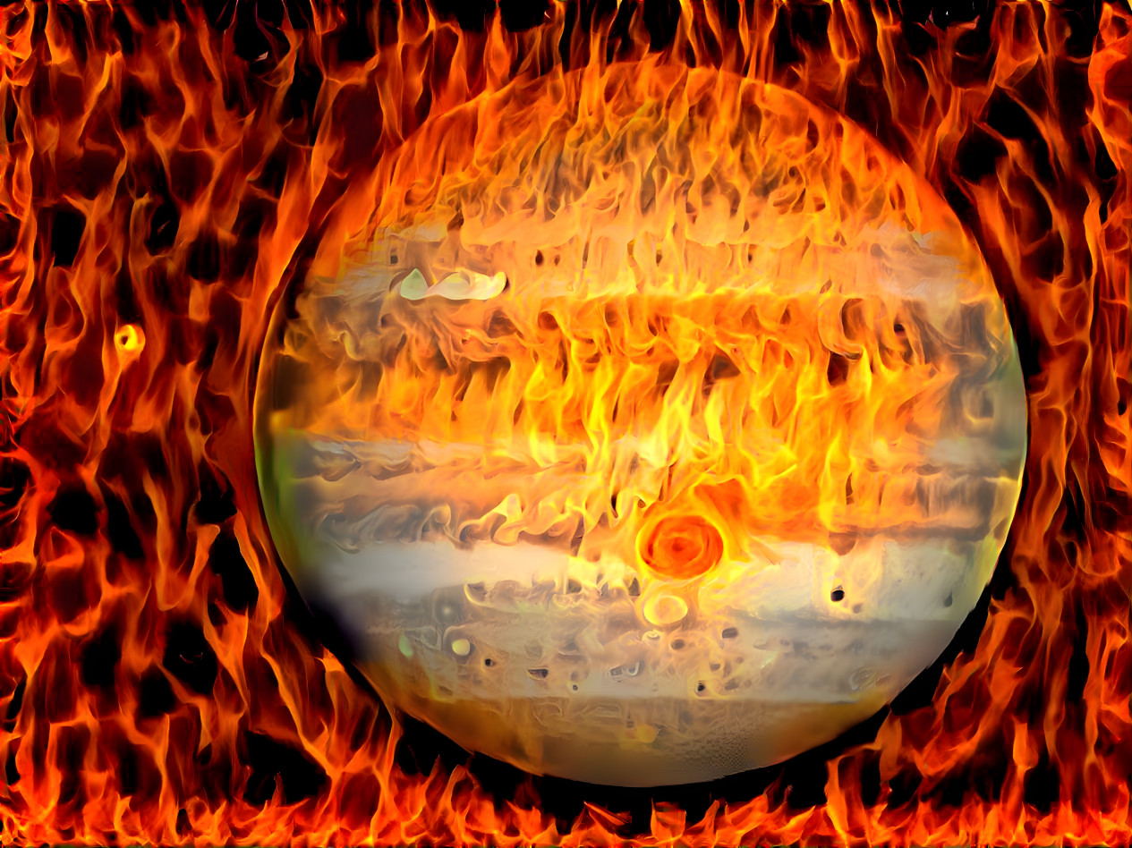 Jupiter in fire