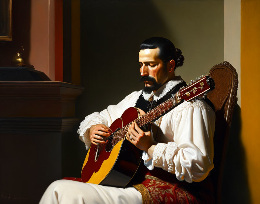 Man playing spanish guitar 