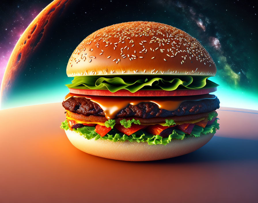 Hamburger in Space