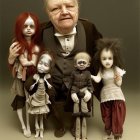 Five Hyper-Realistic Dolls Posed as Macabre Family