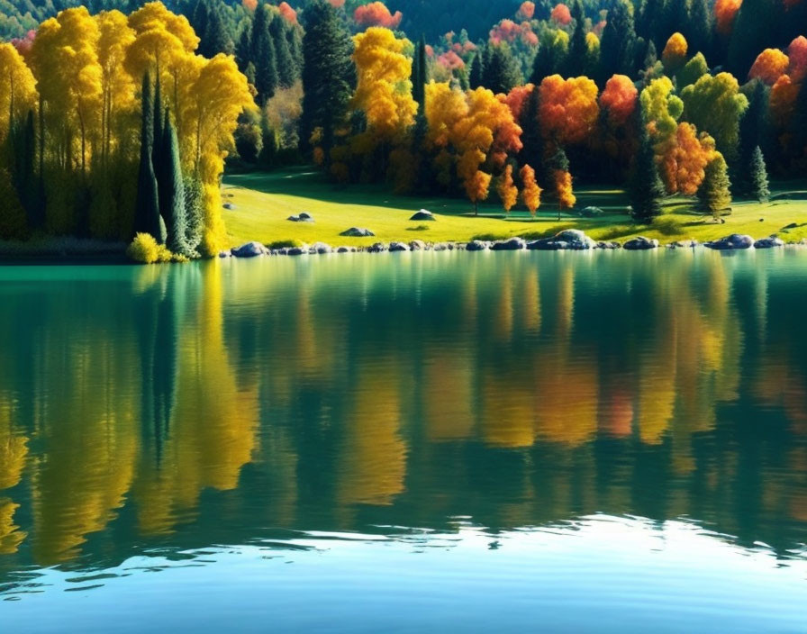 Lake with Forest
