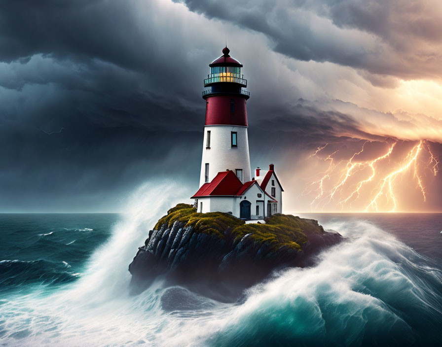 A Stormy Lighthouse