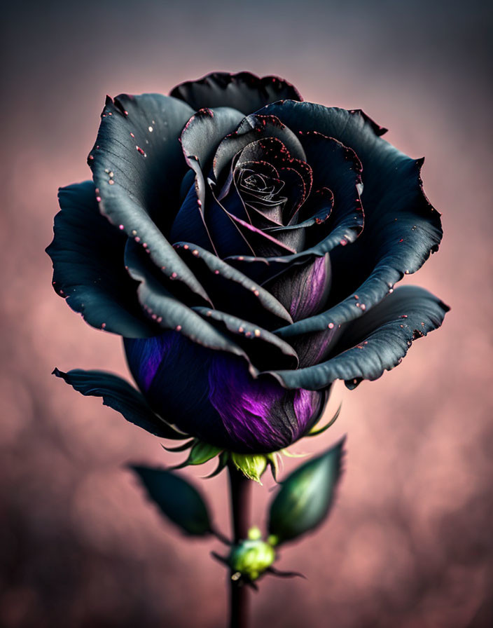Black and Purple Petals on Soft-focus Background