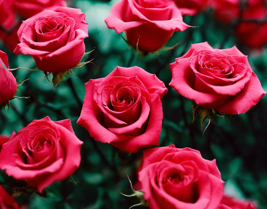 Lush red roses symbolizing romance and beauty