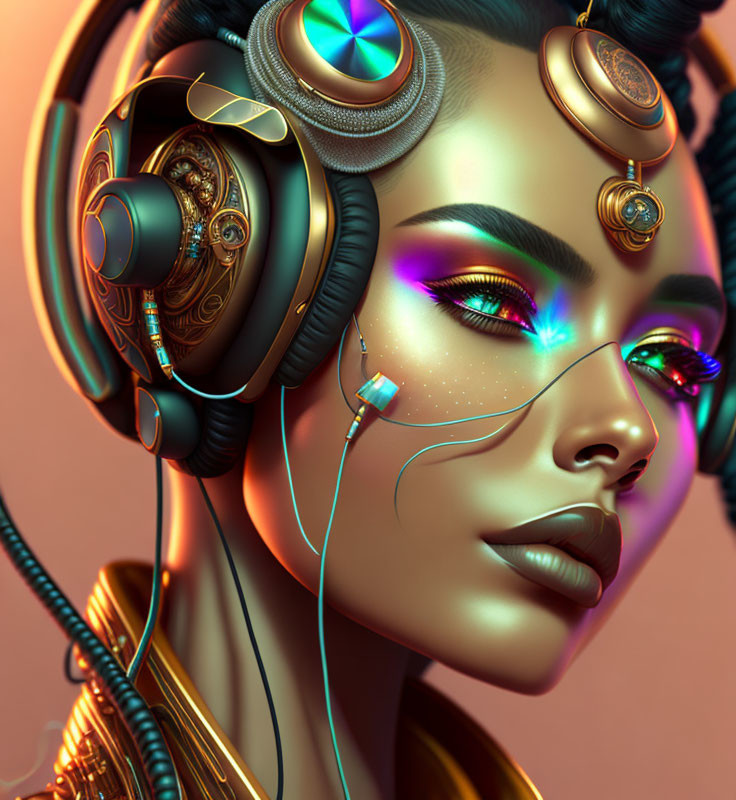 Futuristic Music-loving Humanoid