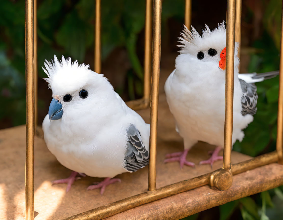 birds in the cage