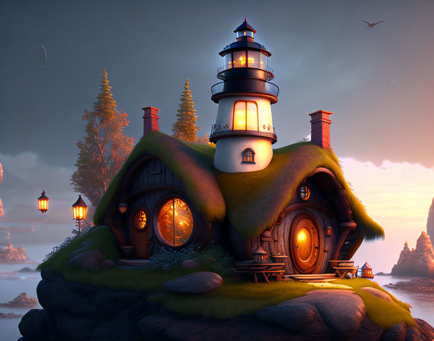 The lighthouse Hobbit home