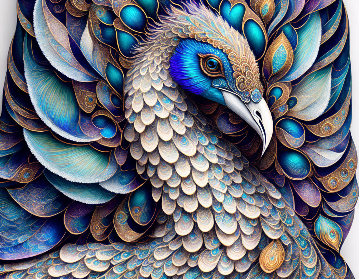 Abstract fantasy peacock