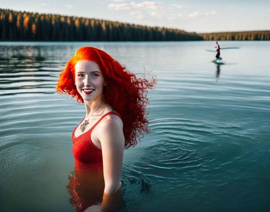 Woman in the lake