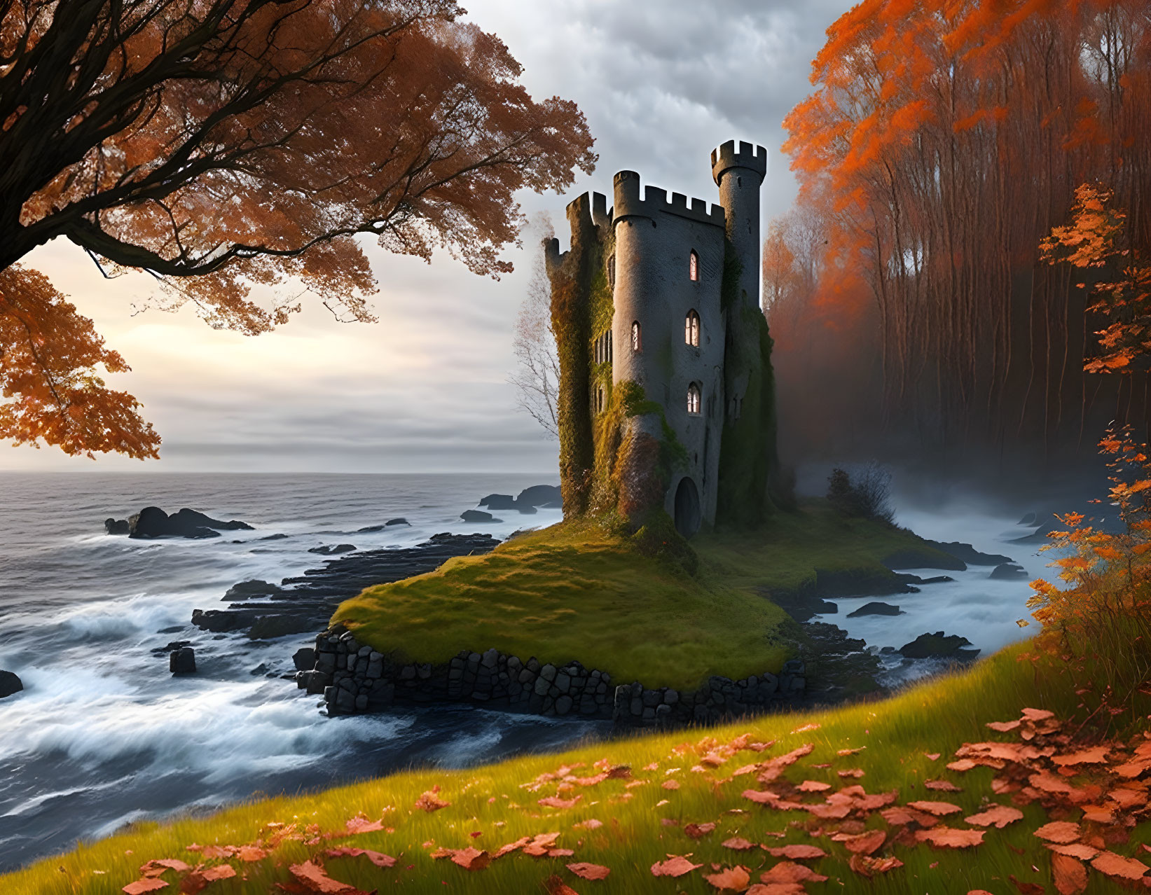 castle in fall