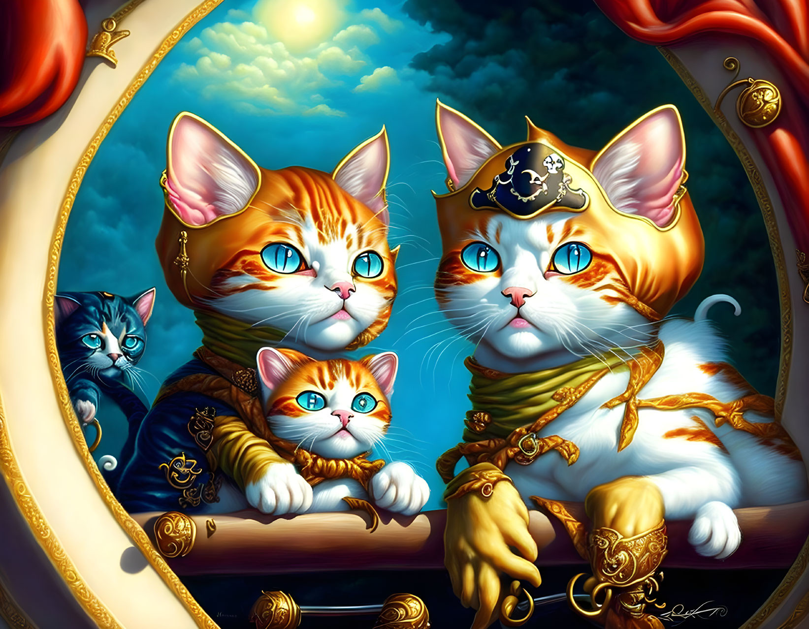   cute Pirate cats. Catherine Abel style