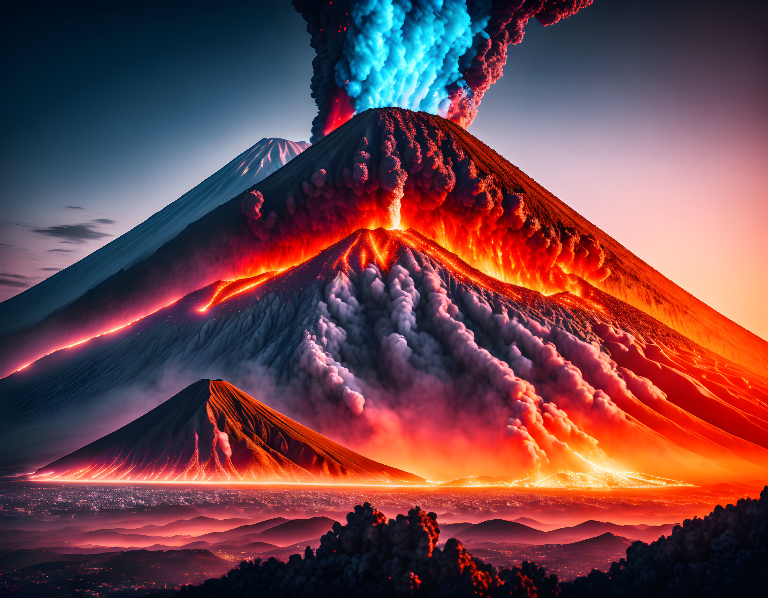 Eruption of mount Vesuvius 