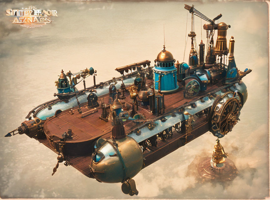 Steampunk barge