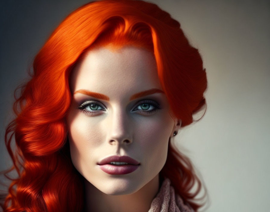 fiery redheaded beautiful woman
