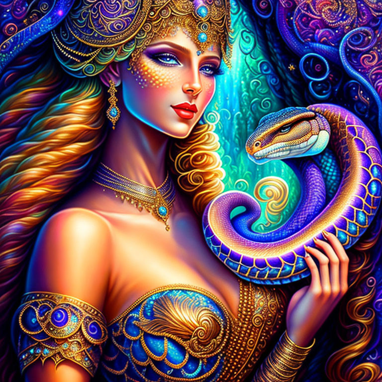 A princess with a python