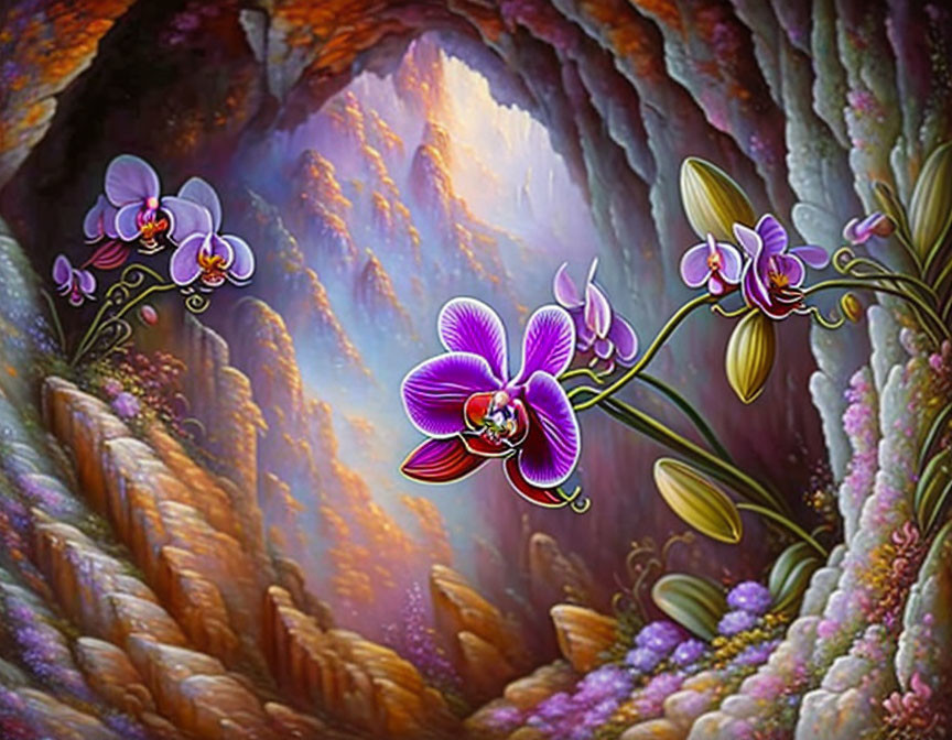  An orchid in a cave