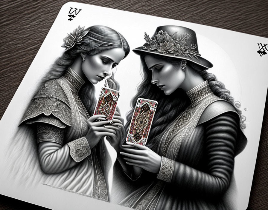 Ladies playing cards